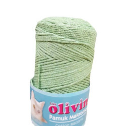 Olivin Macrame 100% pamut kötőfonal világoszöld színben