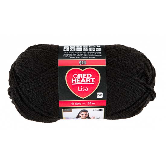 Fekete Red heart Lisa kötőfonal Fekete Red heart Lisa kötőfonal
