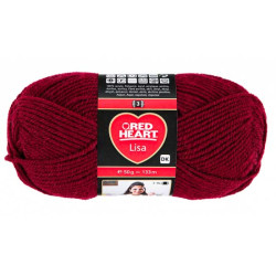 Sötétvörös Red heart Lisa kötőfonal