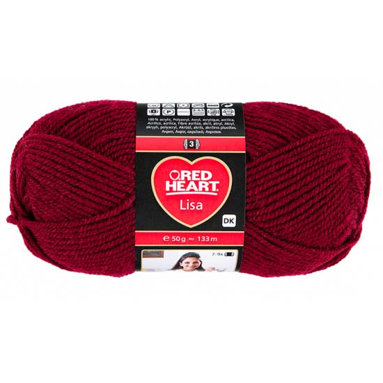Sötétvörös Red heart Lisa kötőfonal Sötétvörös Red heart Lisa kötőfonal