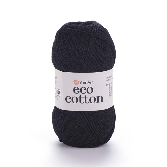 Yarn Art Eco-Cotton pamut horgolófonal -fekete Yarn Art Eco-Cotton pamut horgolófonal -fekete