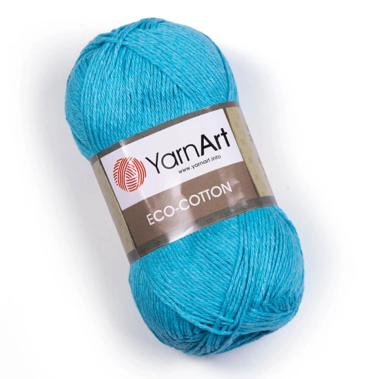 Yarn Art Eco-Cotton pamut horgolófonal -türkiz kék Yarn Art Eco-Cotton pamut horgolófonal -türkiz kék