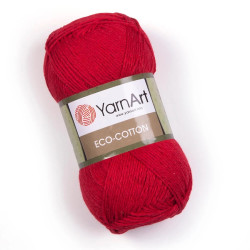 Yarn Art Eco-Cotton pamut horgolófonal -piros
