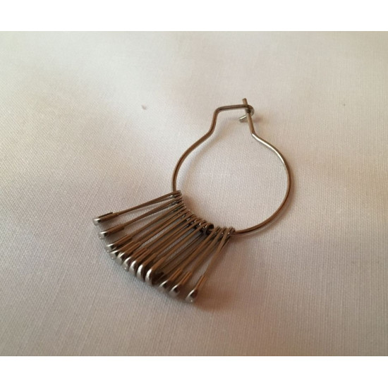 Acél biztosítótű, ezüst színű 21x0.5mm cm, 12db