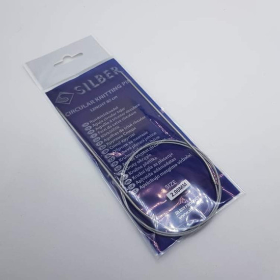 Silber Kör kötőtű 2mm széles