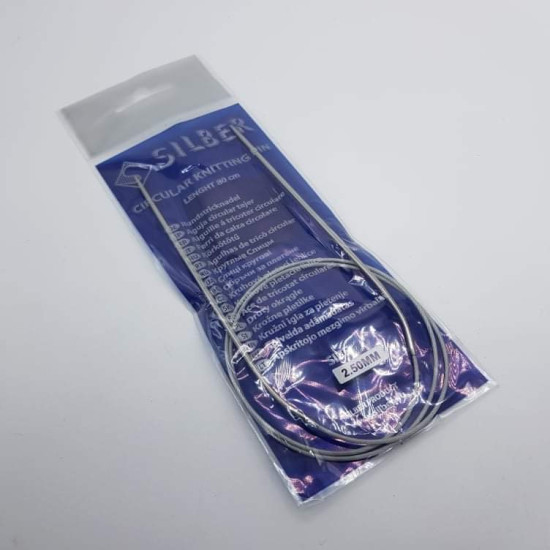 Silber Kör kötőtű 2.5mm vastag