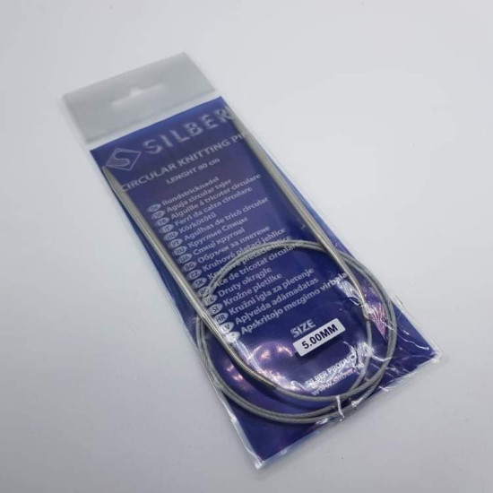 Silber Kör kötőtű 5mm vastag