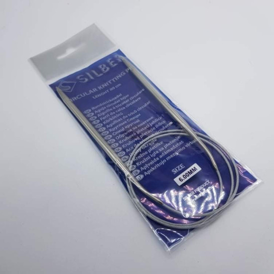 Silber Kör kötőtű 6mm vastag