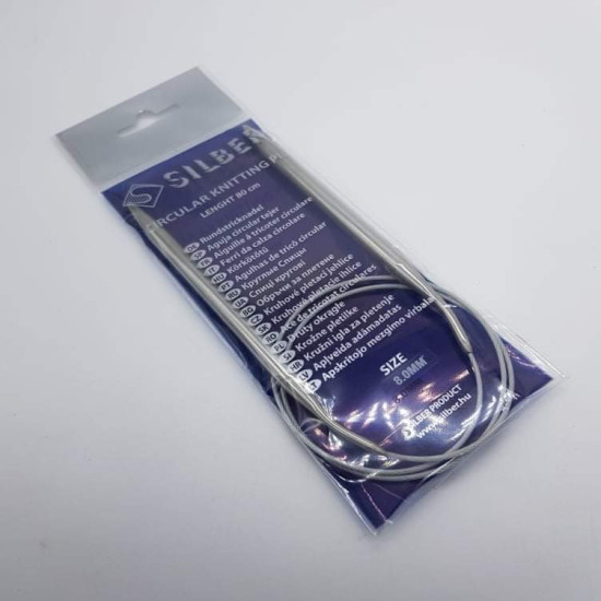 Silber Kör kötőtű 8mm vastag