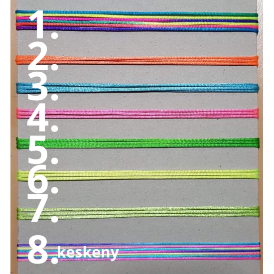 Neon színű szatén zsinór több színben! Folyóméterben!