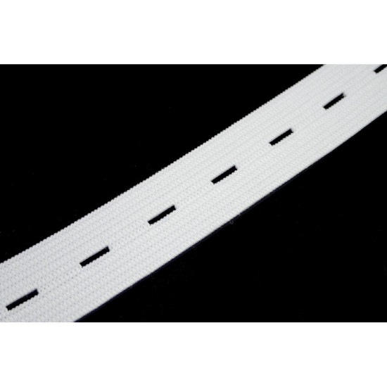 Gomblyukas gumi fehér  színben 20mm szélességben