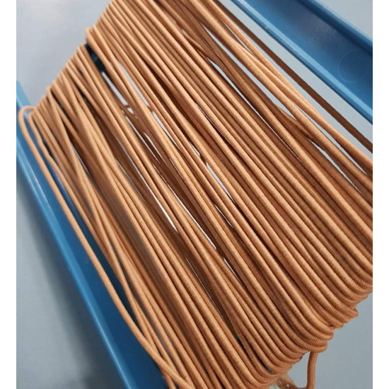 Sötét beige gumizsinór 2mm átmérő, folyóméterben!