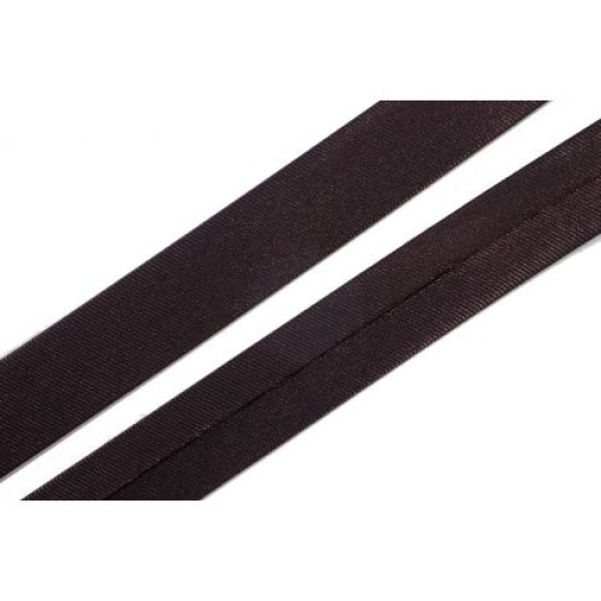 Szatén ferdepánt - 2cm - sötétbarna
