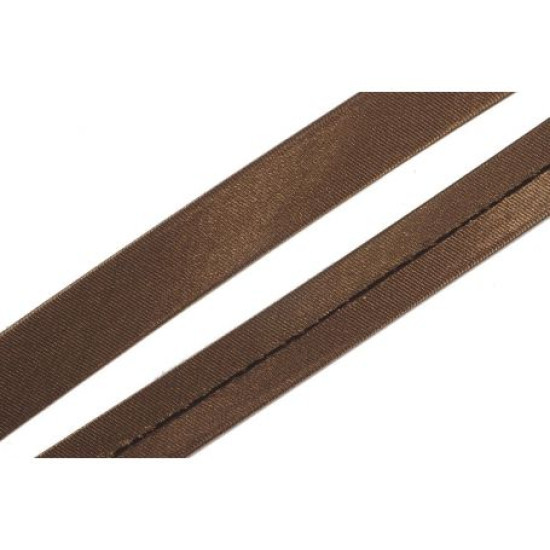 Szatén ferdepánt - 2cm - közép barna