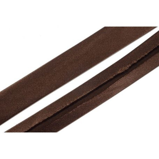 Szatén ferdepánt - 2cm - barna