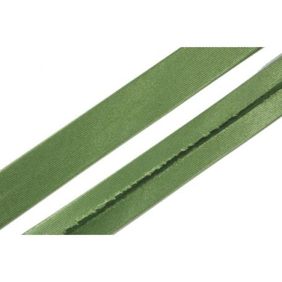Szatén ferdepánt - 2cm - közép zöld
