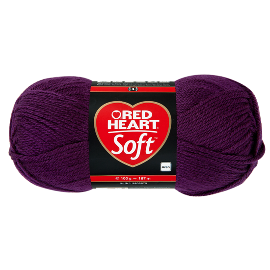 Szőlő színű Red Heart Soft kötőfonal