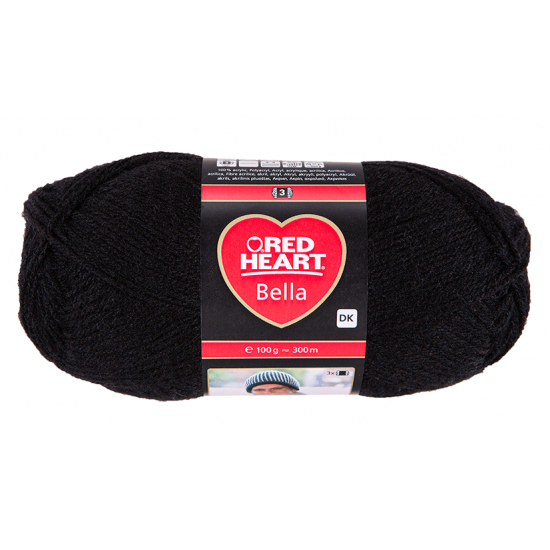 Red Heart Bella black