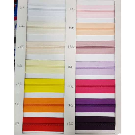  Nem bontható vékony cipzár 16cm
